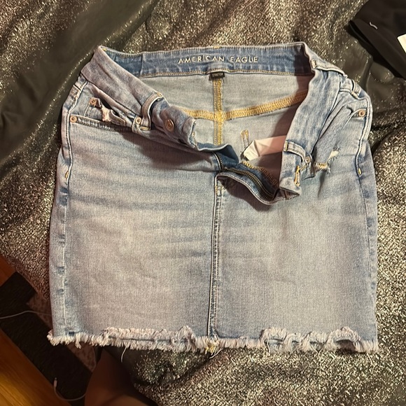 AMERICAN EAGLE CURVY DENIM MINI SKIRT - Picture 1 of 4